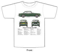 Triumph Stag MkII (hard top) 1973-77 T-shirt Front